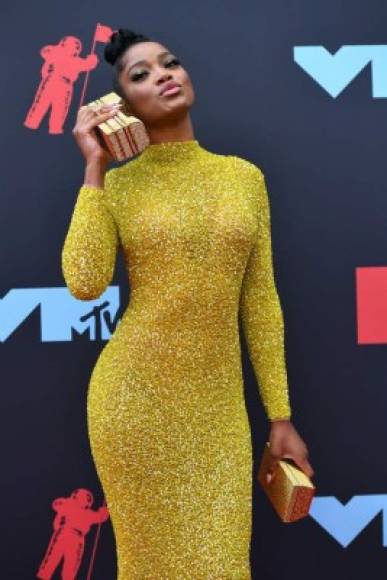 Keke Palmer arrives at the MTV Video Music Awards at the Prudential Center on Monday, Aug. 26, 2019, in Newark, N.J. (Photo by Evan Agostini/Invision/AP)