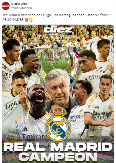La portada de Diario DIEZ sobre el título del Real Madrid.