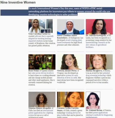 El portal de la Organización Mundial de Propiedad Intelectual destacó a la hondureña Yeny Carías.