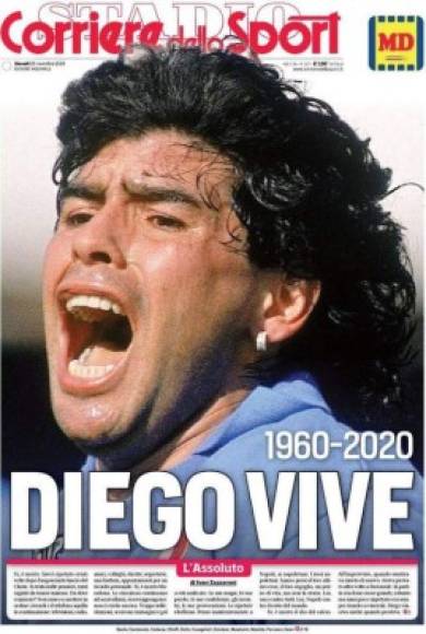 Corriere dello Sport de Italia - 'Diego vive'.