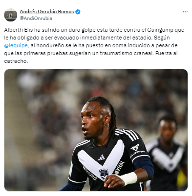 El corresponsal de Diario As de España en Francia publicó: “ Fuerza al catracho”