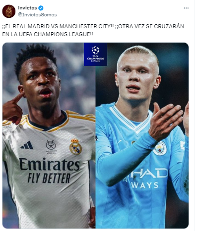 Así reaccionaron en redes sociales tras darse a conocer el cruce del Real Madrid vs Manchester City en los cuartos de final de la Champions League.