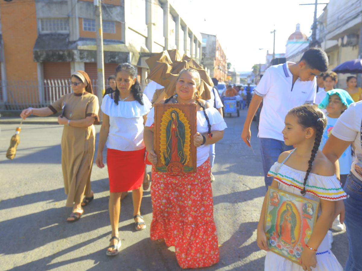 Sampedranos rinden tributo a la virgen de Guadalupe