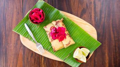 El tamal pisque es parte de la gastronomía hondureña.