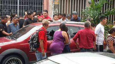 Lugar de la escena del crimen en San Pedro Sula.