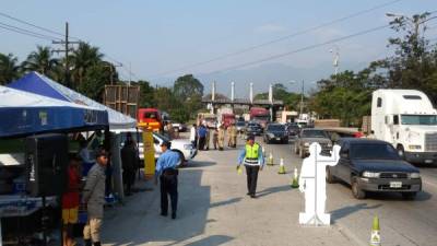 En San Pedro Sula los operativos están en las entradas y salidas de la ciudad.
