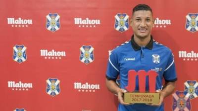 Bryan Acosta fue nombrrado el mejor jugador de la campaña por el Tenerife. FOTO TWITTER TENERIFE.