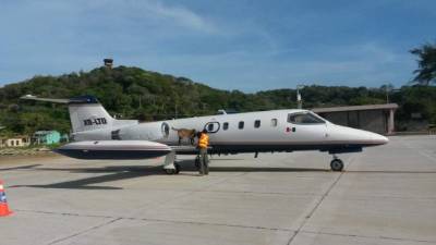 Jet abandonado en Roatán el viernes 17 de julio. Foto de archivo.