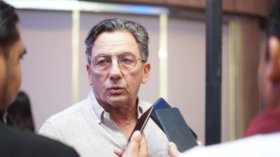 Salomón Nazar en entrevista durante la elaboración del calendario del Torneo Clausura 2023.