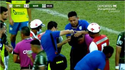 Lamentable: Árbitro fue agredido durante el partido Olancho FC vs Marathón