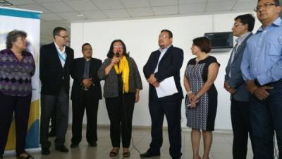 Representantes de la sociedad civil durante una conferencia de prensa sobre los últimos escándalos en la Policía Nacional.
