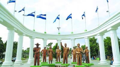 La huelga de 1954. Este monumento es en honor al movimiento social más importante del siglo XX en Honduras.