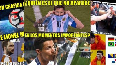 Lionel Messi volvió a perder una nueva final con Argentina, que cayó en los penales ante Chile en la Copa América Centenario. Los memes no perdonaron a la 'Pulga' ni a Higuaín.