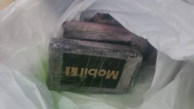 Kilos de supuesta cocaína incautada por la Atic en Colón.