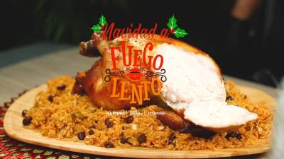 El pollo al romero relleno de arroz es una receta fácil de preparar.