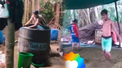 Captura de uno de los videos compartidos en TikTok por los supuestos narcos.