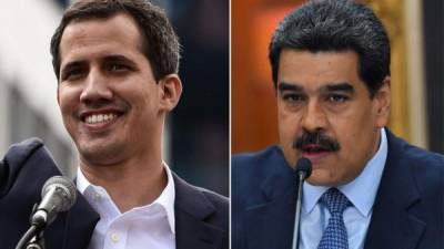 Juan Guaidó y Nicolás Maduro.