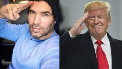 El actor mexicano Eduardo Verástegui y el presidente de Estados Unidos, Donald Trump.