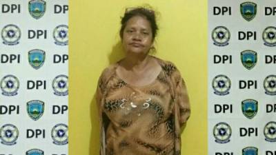 Olimpia Asucena Matute fue detenida en el barrio Las Colinas del municipio de Juticalpa, departamento de Olancho.