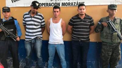 Los 'coyotes' capturados en Choluteca son Alexander García Cálix, Héctor Joel Arguijo, y Selvin Nahúm Mejía Rivera.