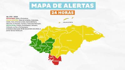 Mapa de alerta de Copeco | Fotografía de archivo