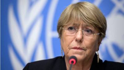 Michelle Bachelet, alta comisionada de la ONU para los Derechos Humanos. Foto archivo.