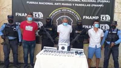 Los detenidos fueron presentados por la Policía de Comayagua.