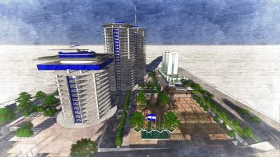 Ilustración de cómo quedará el nuevo edificio que ocuparán instituciones del Gobierno.