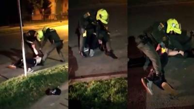 Un abogado colombiano murió tras un brutal arresto en Bogotá./Twitter.