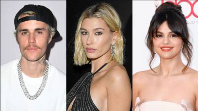 Durante años, se ha señalado a Hailey Bieber (centro) como la causante de la separación de Justin y Selena.