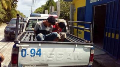 Los dos menores capturados ayer.