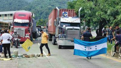 <b><span class=mln_uppercase_mln>La protesta fue en el sector de Río Nance.</span></b> Foto: cortesía.