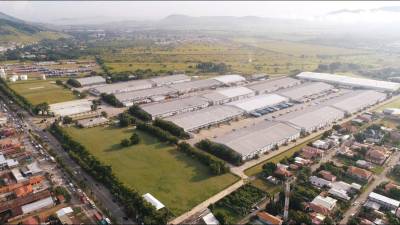 Un parque industrial en Villanueva, Cortés.