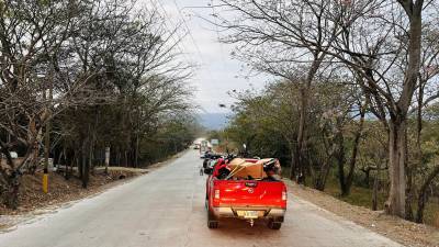 Un retén en la carretera que conecta Siguatepeque con La Esperanza a la altura de Jesús de Otoro.