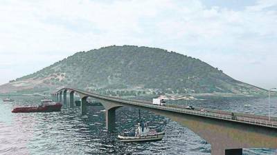 Así lucirá el puente de 2.106 metros que unirá Amapala con tierra firme.
