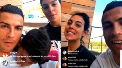 Cristiano Ronaldo presume de familia junto a Georgina Rodríguez y sus hijos en un en vivo de Instagram, y desveló cómo se llamará su próxima hija.