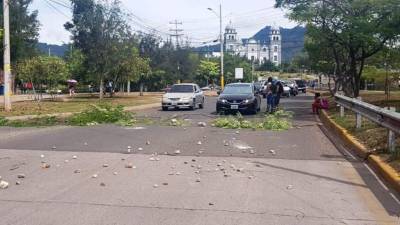 Los estudiantes bloquearon el acceso al campus.