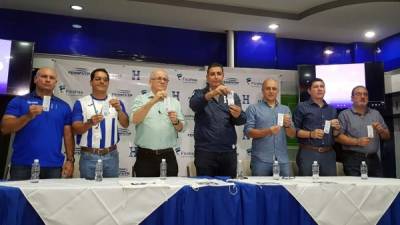 La presentación de la boletería del partido Honduras-Martinica fue en el estadio Olímpico. Foto @FenafuthOrg