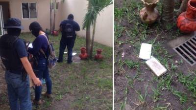 La droga fue encontrada en el jardín de la casa.