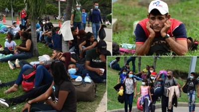 Cientos de hondureños, entre ellos niños, jóvenes y adultos se reunieron este jueves en la terminal de San Pedro Sula, zona norte de Honduras, para partir en busca del sueño americano.