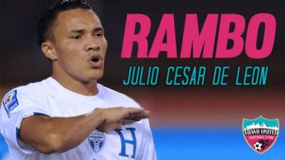 'Rambo' de León jugará en el Miami United, que así anunció su fichaje.