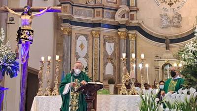 El cardenal Rodríguez, durante la homilía de este domingo 14 de agosto desde la Basílica de Suyapa, en Tegucigalpa (Honduras).