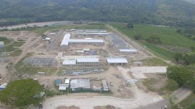 Una vista aérea de la construcción de la granja penal de Santa Bárbara que construye el Gobierno.