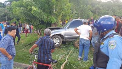 El accidente ocurrió ayer en la tarde en La Gran Vía, sector de Baracoa, en el bulevar de Puerto Cortés a San Pedro Sula.