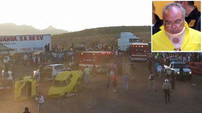 La Fiscalía General de Chihuahua presentó ante un juez al piloto Francisco Velázquez Samaniego, de 51 años, para que comparezca por los delitos que se le imputan al ser señalado como presunto responsable de haber causado la muerte de ocho personas. Fotos: EFE y Reforma