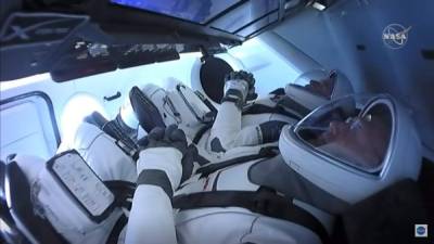 Los astronautas Bob Behnken y Doug Hurley ya se encuentran en la Estación Espacial Internacional./AFP.