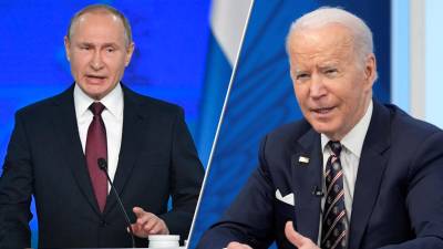 Los presidentes de Rusia y Estados Unidos, Vladimir Putin y Joe Biden.