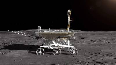 Impresión artística facilitada por el Centro de Ingeniería Espacial y Exploración Lunar de la Administración Nacional Espacial de China (CNSA) del vehículo lunar de la sonda lunar Chang'e-4. EFE/ Administración Nacional Espacial De China (CNSA)