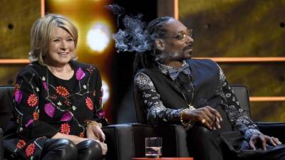Martha Stewart y Snoop Dogg durante el 'Roast' de Justin Bieber.