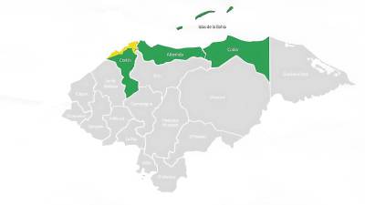 Mapa de alertas de Copeco.